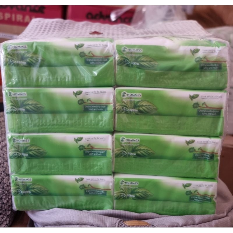 COD !!! 8 PACK of 4-Ply 300 Pulls Disposable Inter-Folded Facial Tissue ...