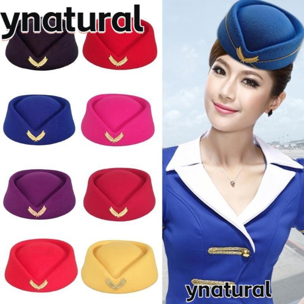 YNATURAL Female Flight Attendant Hat, Performance Women Lady Air