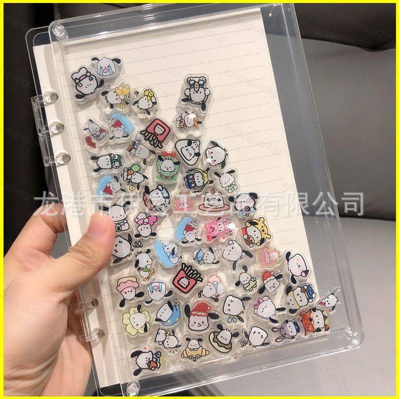 INS Sanrio POCHACCO Genshin Shin-chan Clear acrylic shake A5 Notebook ...
