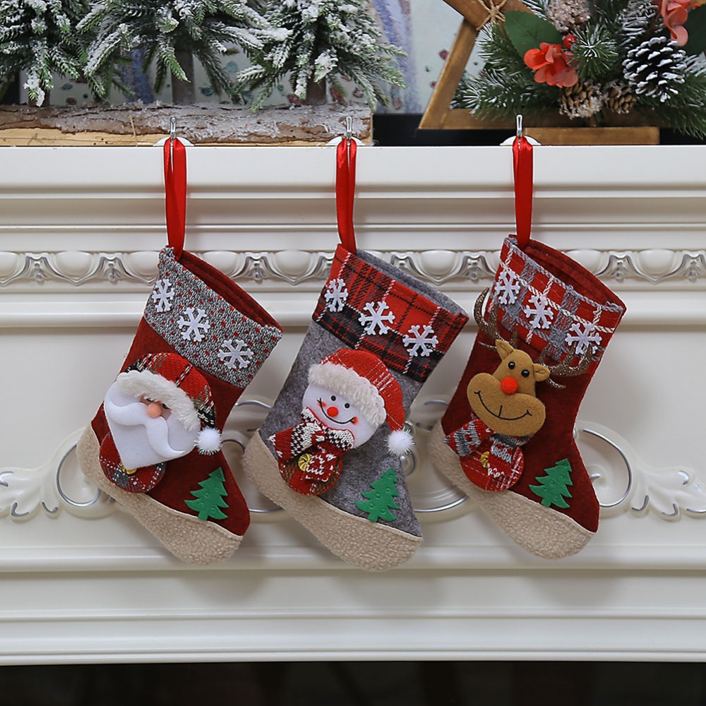 Festive Cartoon Stocking Spacious and Durable for All Your Christmas ...