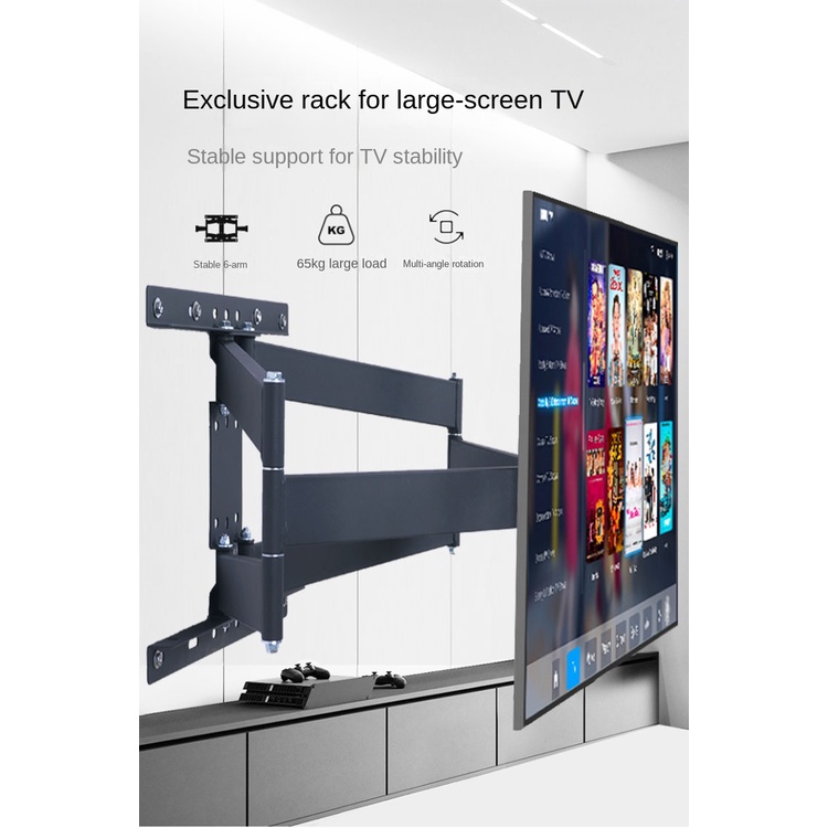 Universal TV Hanging frame telescopic rotation 90 degrees folding ...