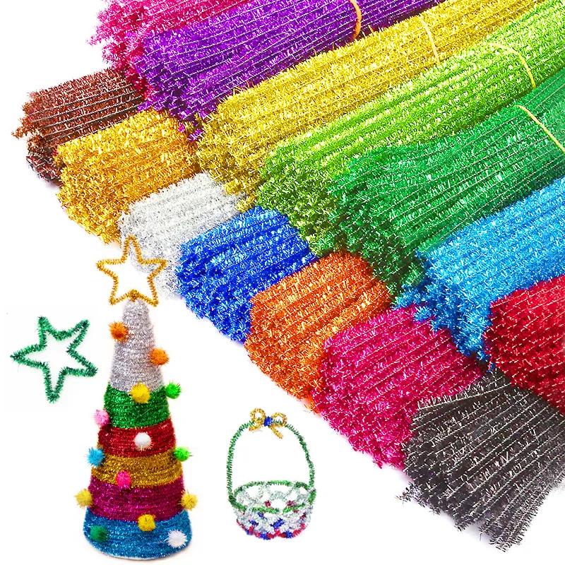 100 Tiges Chenille Rouge Pour DIY - Tiges Métalliques Recouvertes De Fil - Pour Bricolage Et Décoration