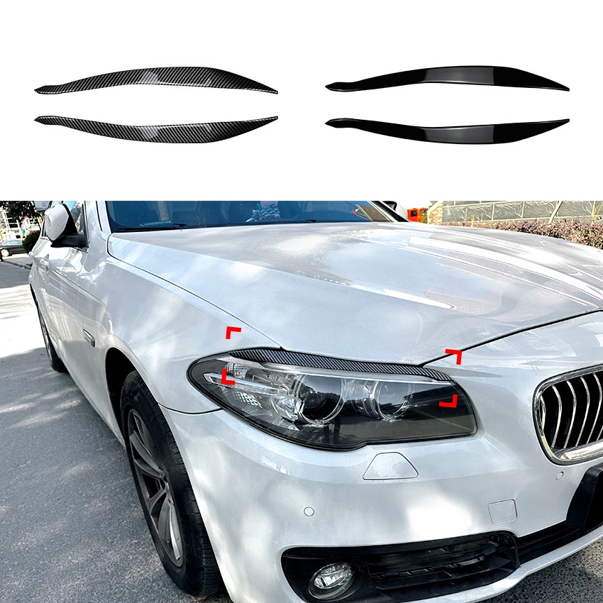 Carbon Fiber Look Headlight Eyebrow Trim For BMW 4 Series F32 F33 F36 2014-2020