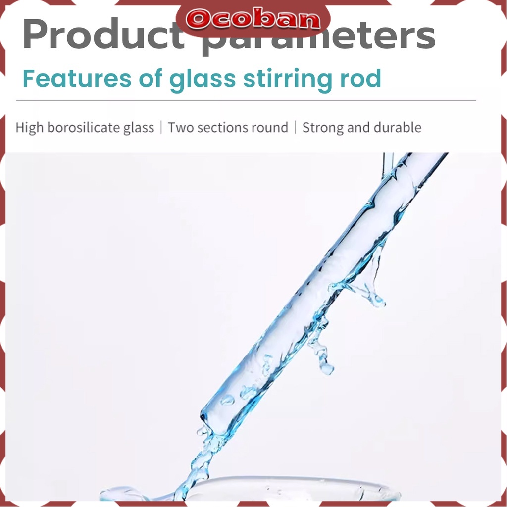 OB Glass Stirring Rod Laboratory tools 10cm 20cm 30cm for Science, Lab ...