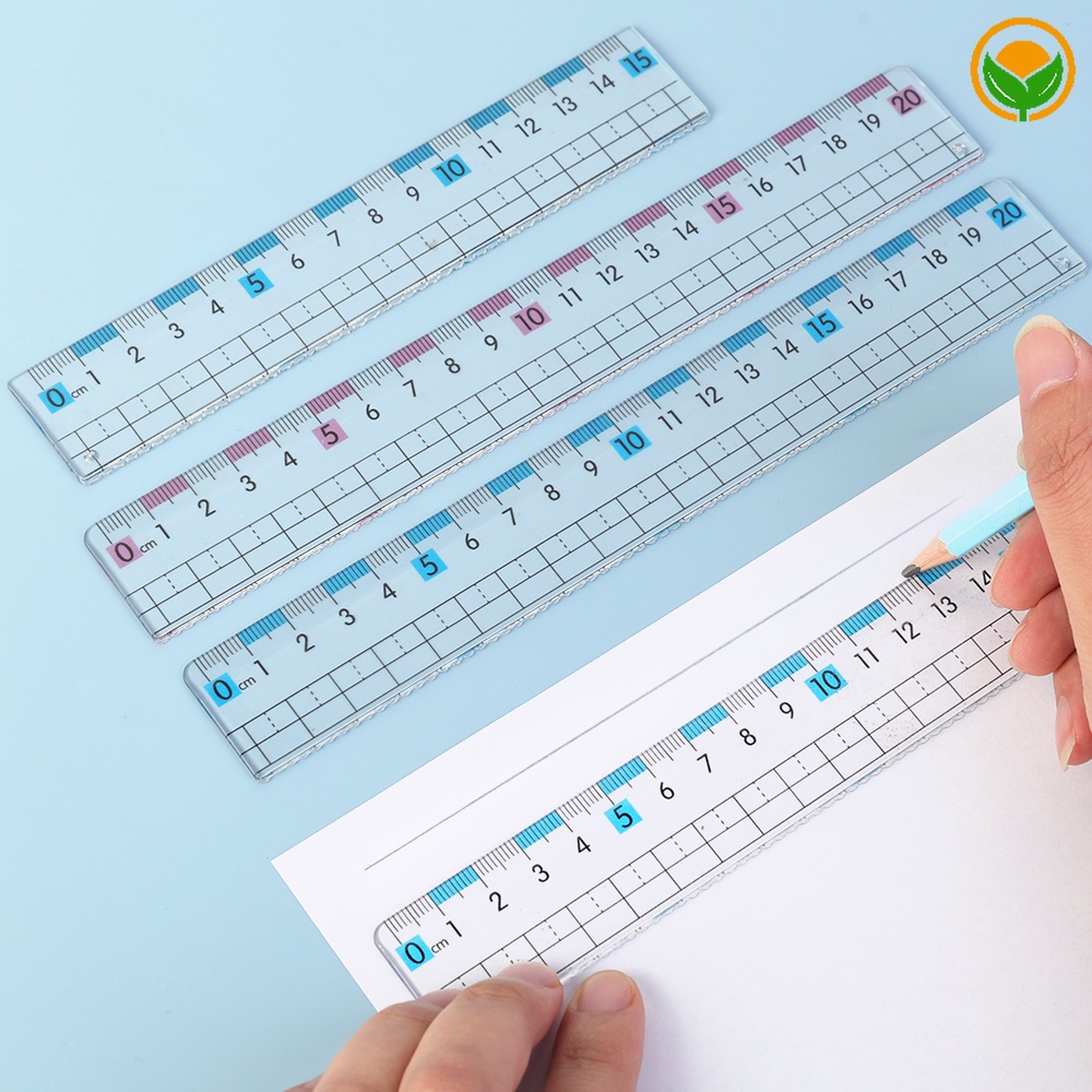 Students Classics Desk Math Drawing Ruler Tool / Transparent Anti