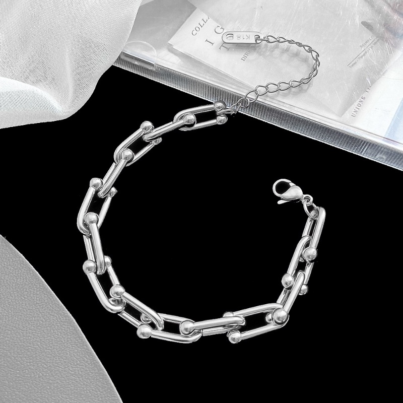 Metal Texture Niche Design Cool Scenery U-Shaped Stitching Chain Bare ...