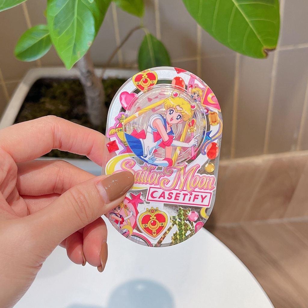 Magnetic Attraction Phone Holder Oval Shape Kickstand Girly Cartoon ...