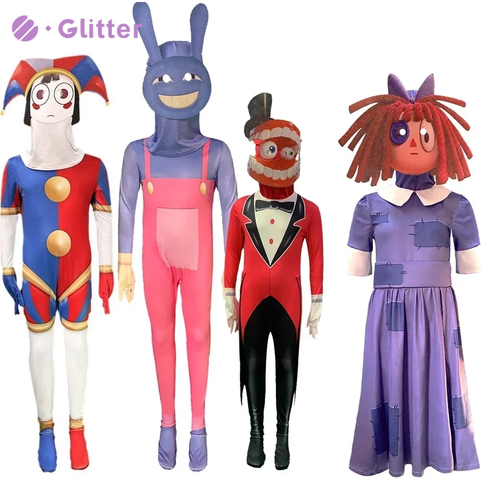 The Amazing Digital Circus Costume For Kids Boy Girl Pomni Jax Caine ...