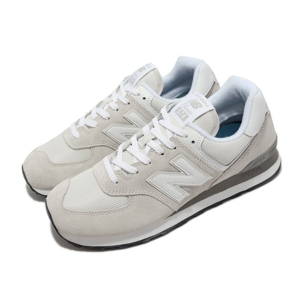 Qvery New Balance 574 Gray White IU Li Zhien NB Light Suede Men's Shoes ...