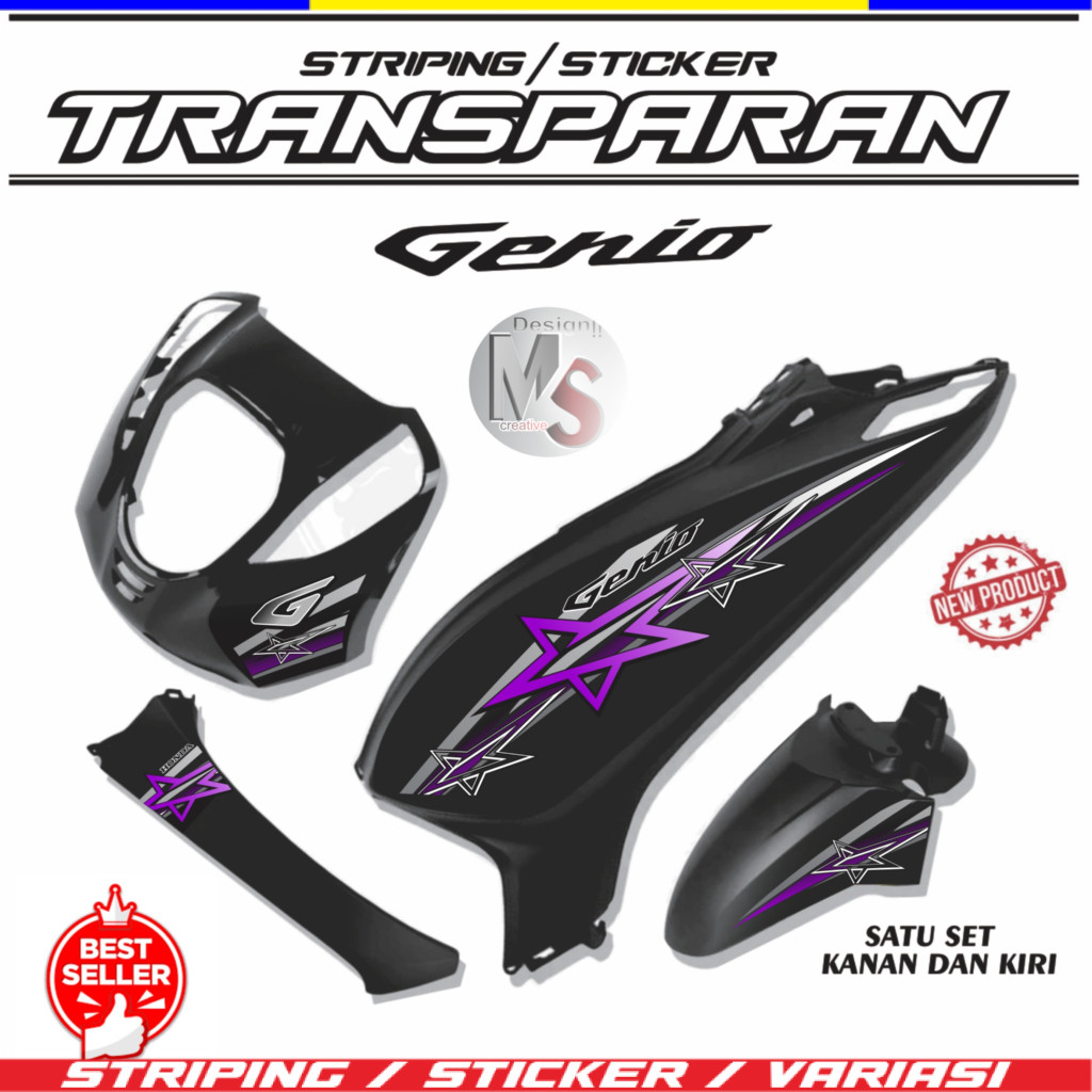 Transparent Striping HONDA GENIO Sticker New Design BIMNTANG Latest ...