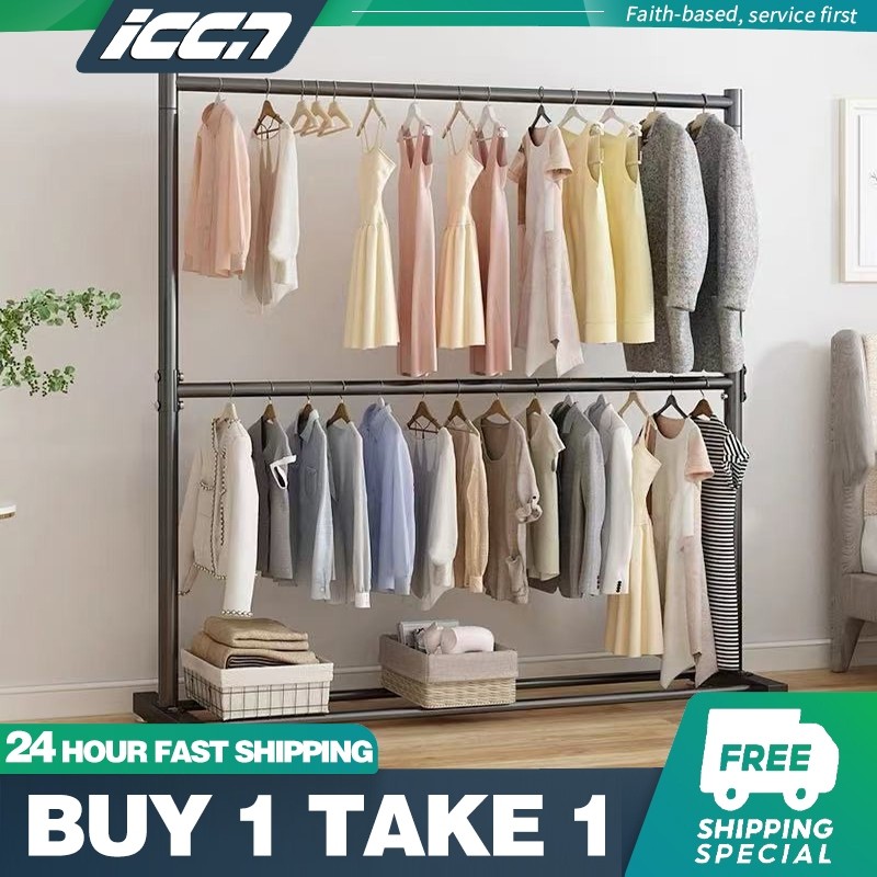 Clothes Rack Hanger Rack Drying Rack Double Layer Sampayan Stainless ...