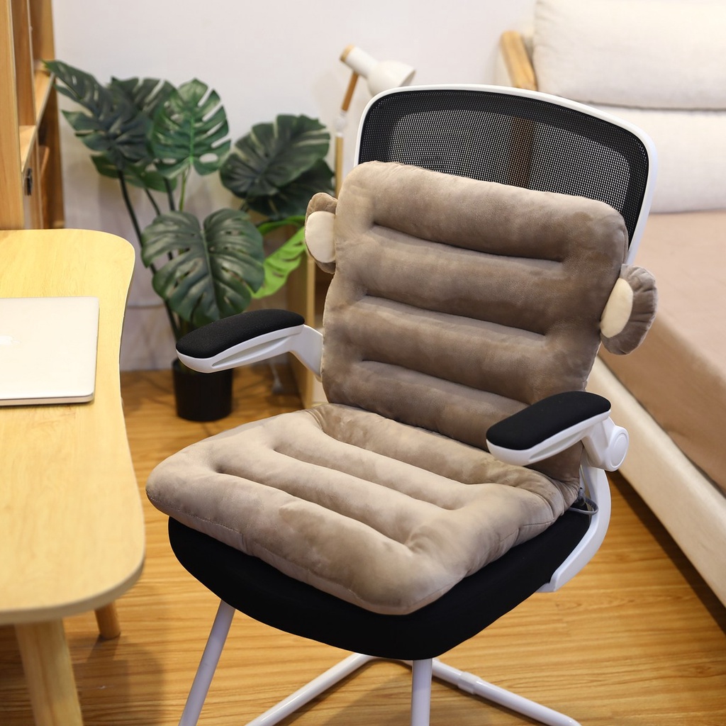 【COD】Cartoon Plush Seat Cushion with Backrest Office Home Chair ...