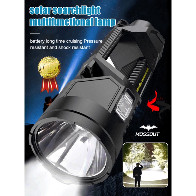 Super bright outdoor searchlight/ solar flashlight | Shopee Philippines