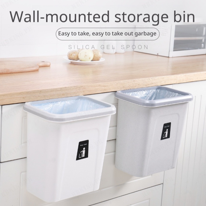 Japanesestyle wallmounted kitchen bin square plastic bin household