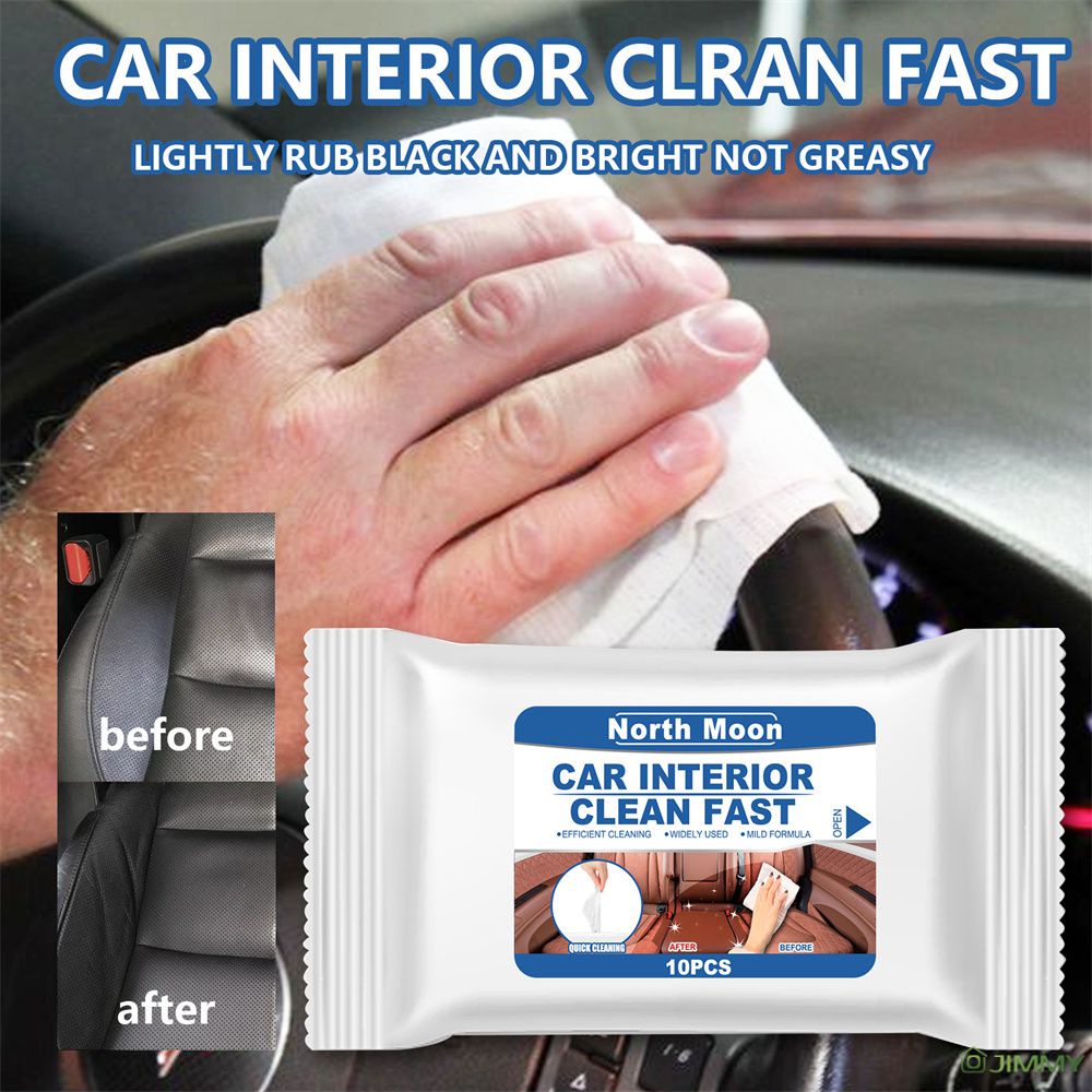 Wet Wipes North Moon Car Interior Cleaning Wipes Leather Cleaning Fast