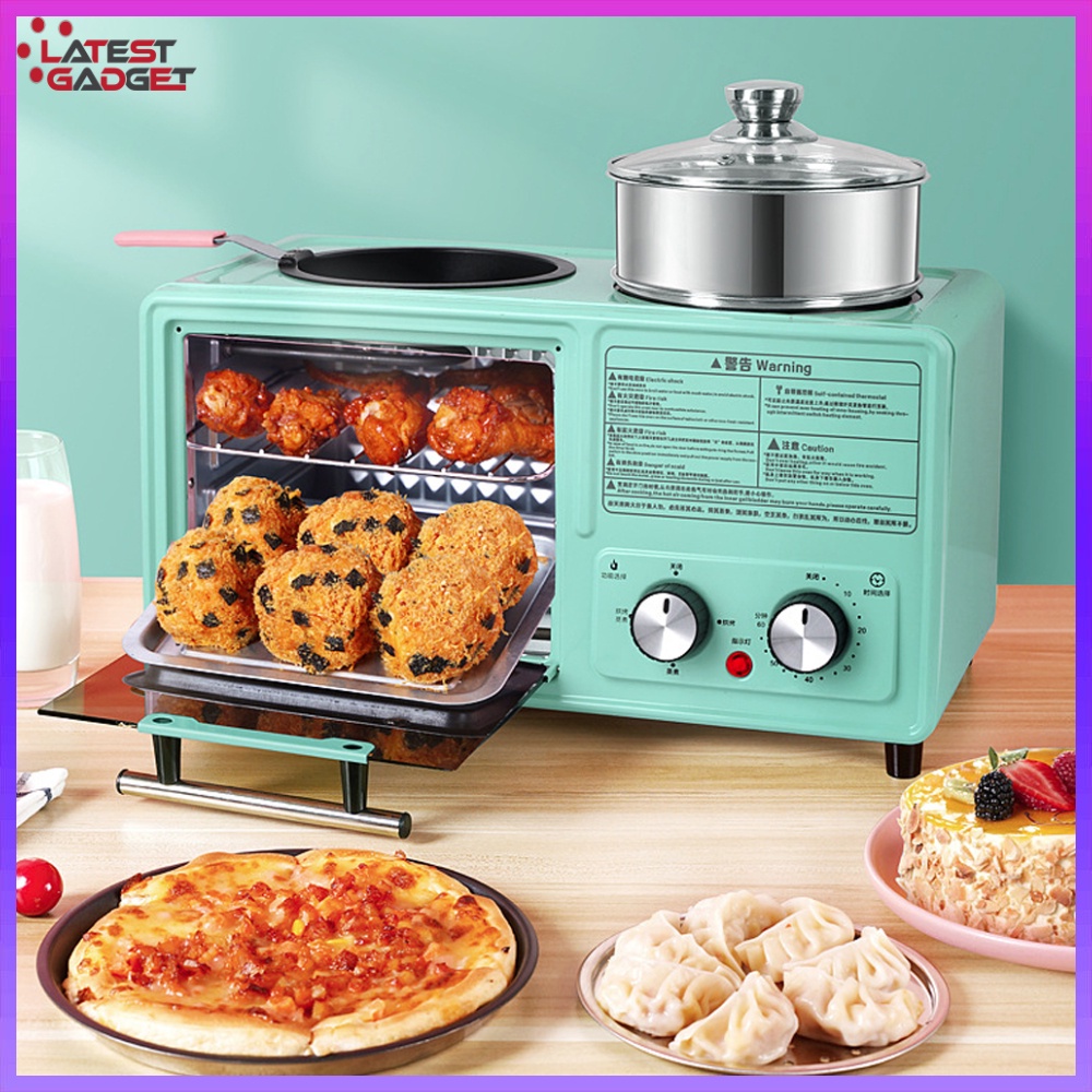 LatestGadget 4 in 1 Mini Oven Toaster With Fryer Steamer Pot Boiler