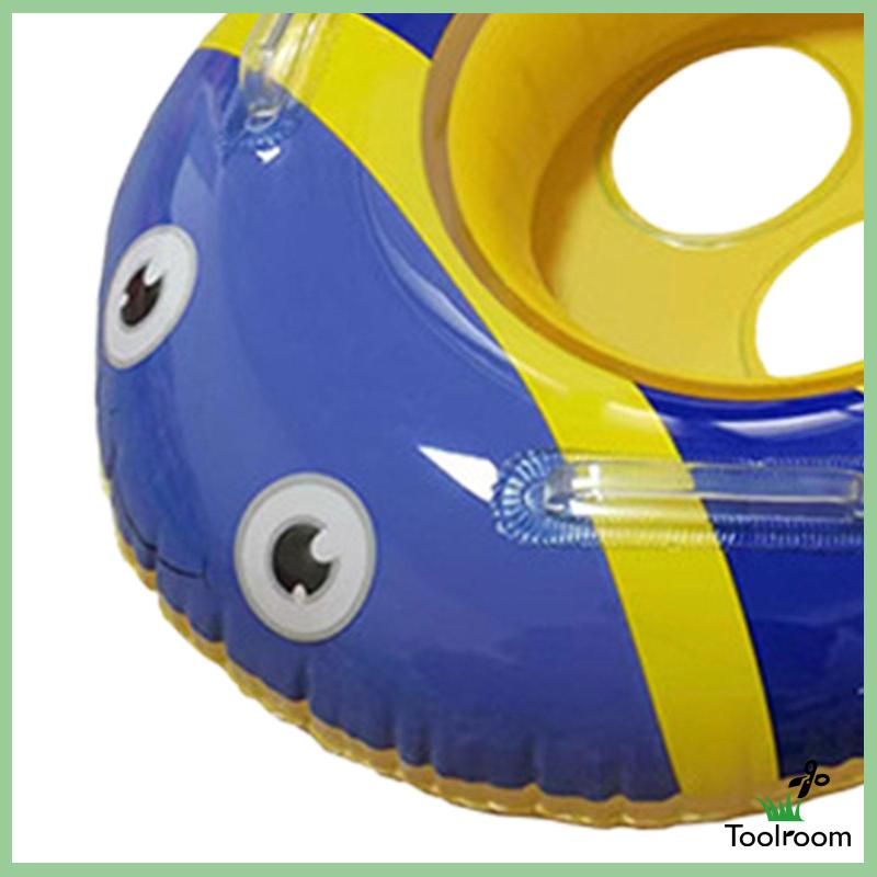 [ Kids Swimming Pool Floats Swimming Rings Air Bed Cartoon Surfing Raft