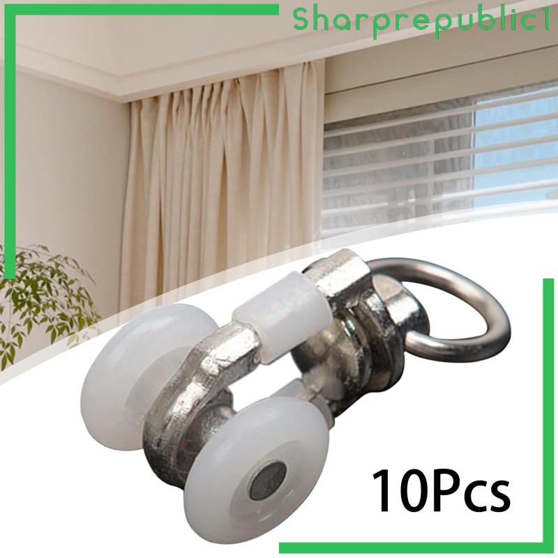 [Sharprepublic1] 10 Pieces Curtain Track Gliders Curtain Rail Track
