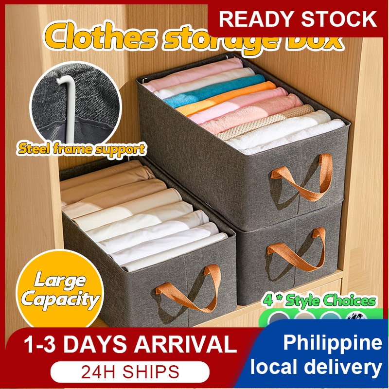 Clothes Storage Box Foldable Large Underwear Organizer Iron Rack