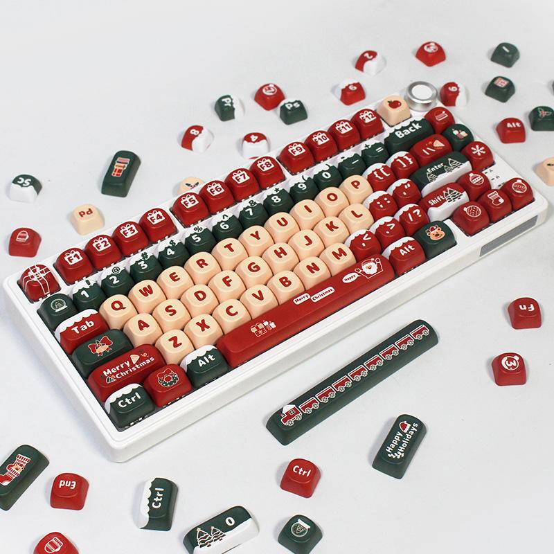 Christmas Theme Keycap Set With Puller MOA Profile PBT Keycaps For ...