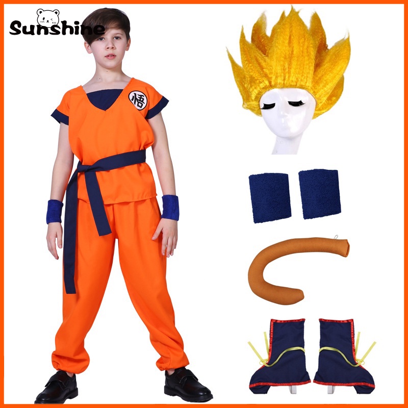 Anime Dragon Ball Z Costume For Kids Boy Son Goku Cosplay Halloween ...