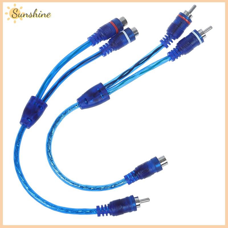 Sunshine> Car MP3 Audio RCA Y Splitter Cable Adapter Cord Converter for