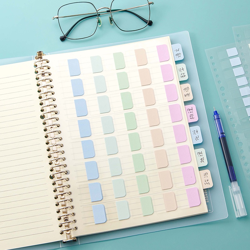 10 Sheets Multisize Morandi Sticky Tabs School Office Multifunction ...