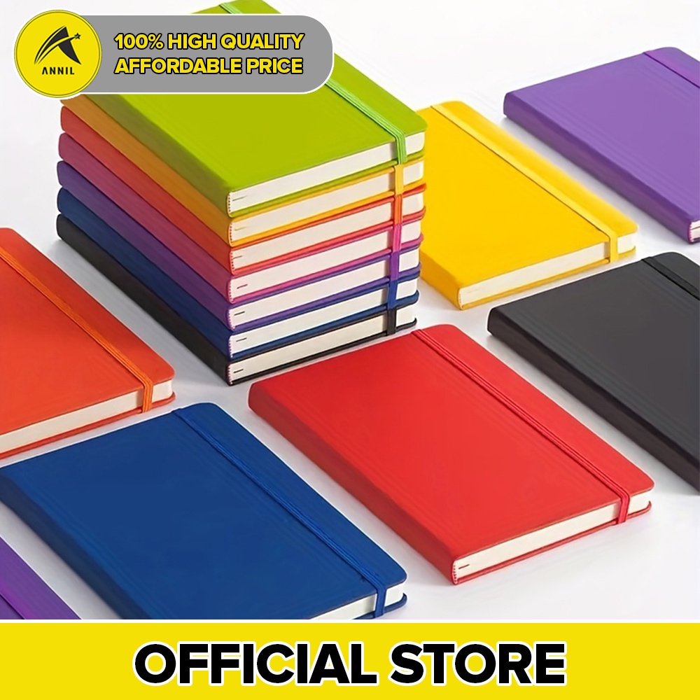 Annil Mini Moleskin Rubber Diary Notebook with Strap String Lock A6 1pc