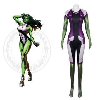 She Hulk Daredevil Cosplay Costume Printing Zentai Outfit Halloween Suit  HOT