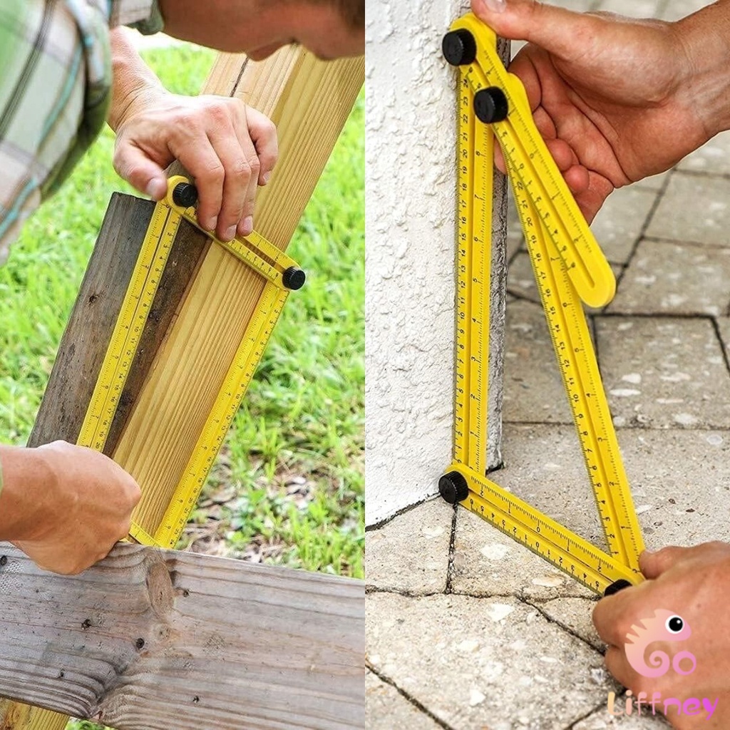LFN Angle Ruler Tool Multi Angle Four-fold Template Folding Ruler ...
