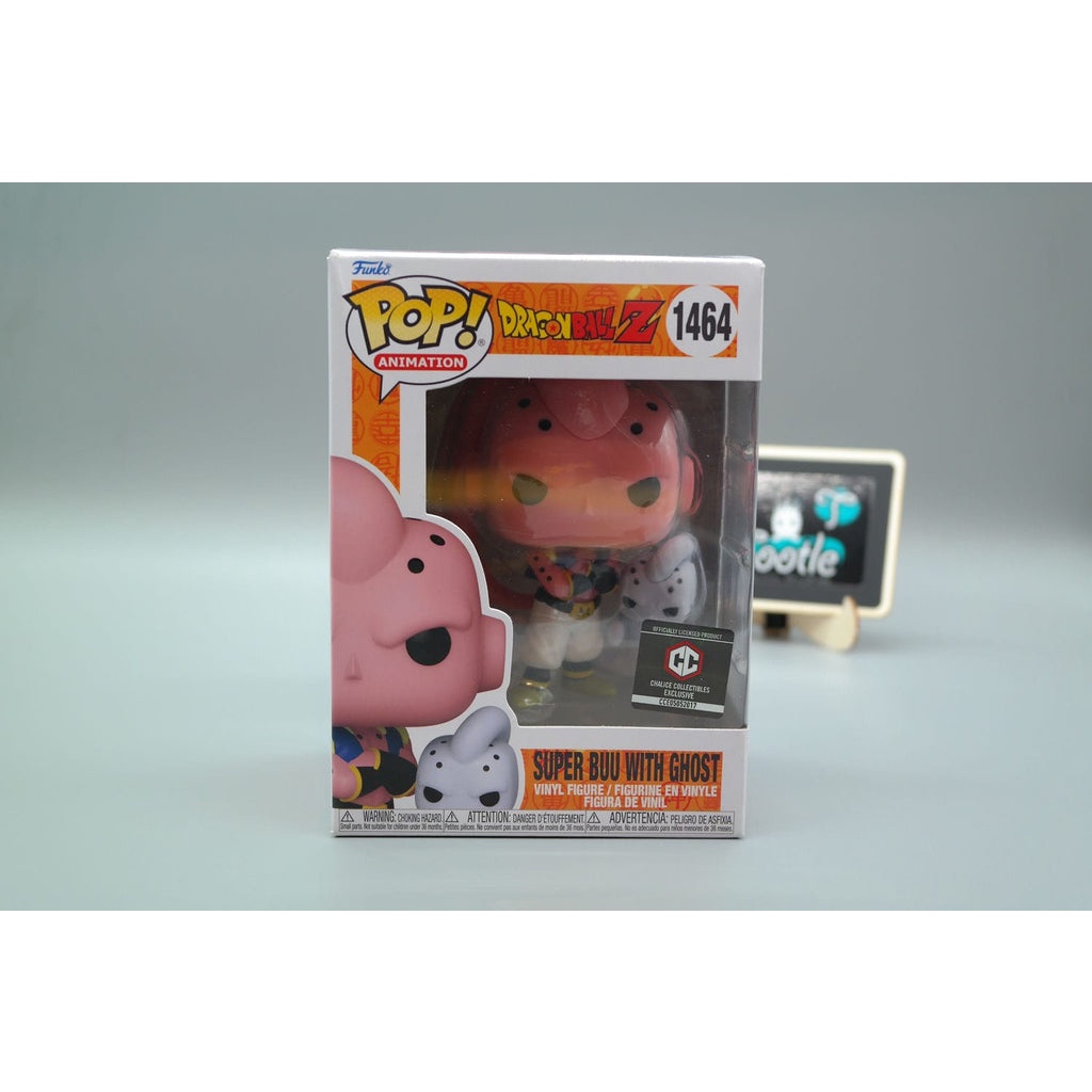 POP! Dragon Ball Z - Super Buu con Ghost #1464 Chase (lanzamiento previo) Exclusivo incluido con funda protectora de caja compatible