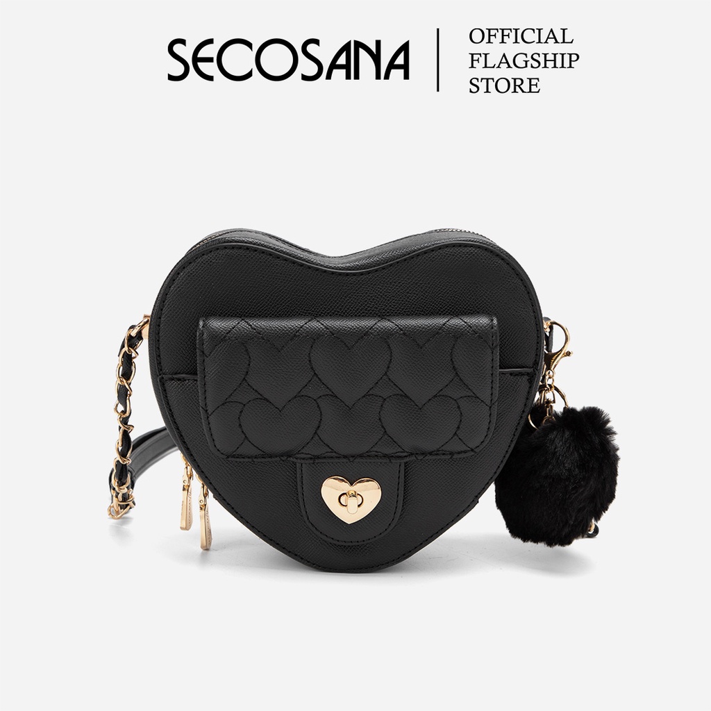 SECOSANA x AG Heart Quilted Crossbody Bag