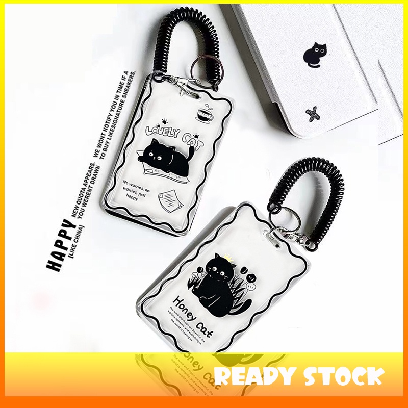 Ready stock Acrylic Card Holder With Spring Rope for Bus Bank Card work ...