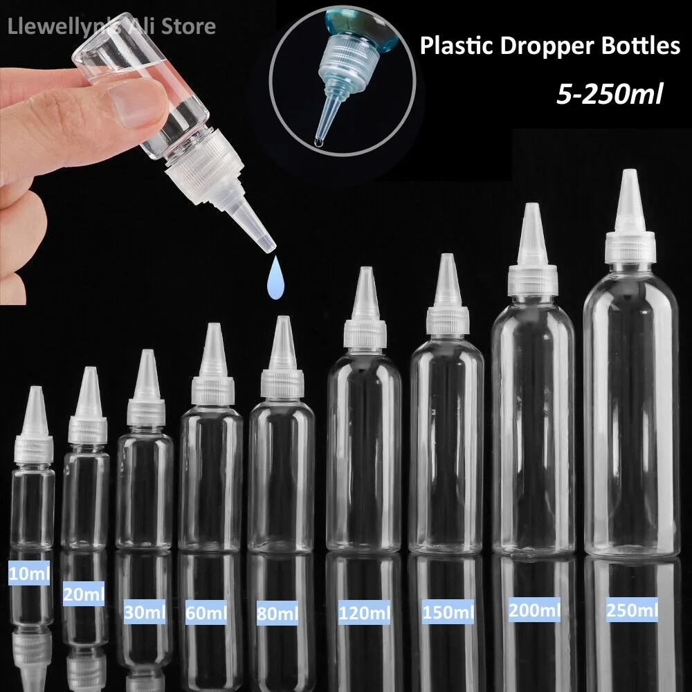 [Wholesale Price] 10-120ml Empty Dropper Bottle -Transparent Plastic ...