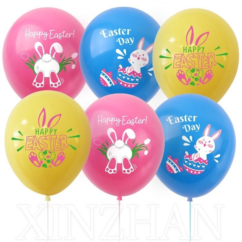 Cute Rabbit Balloons - Bunny Eggs Easter Latex Balloons -For Easter ...