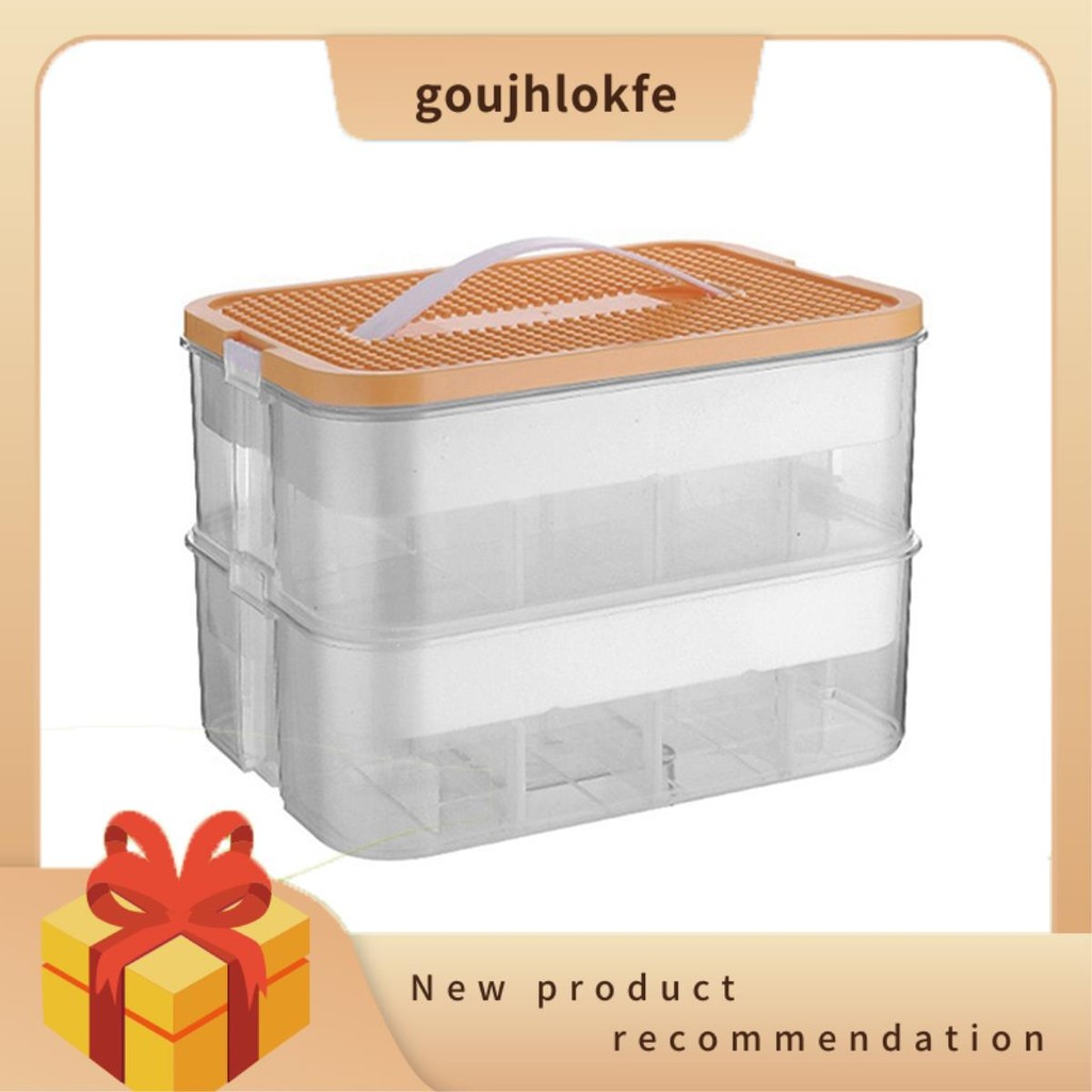 goujhlokfe Building Blocks Toys Storage Box for Lids Brick Shaped ...