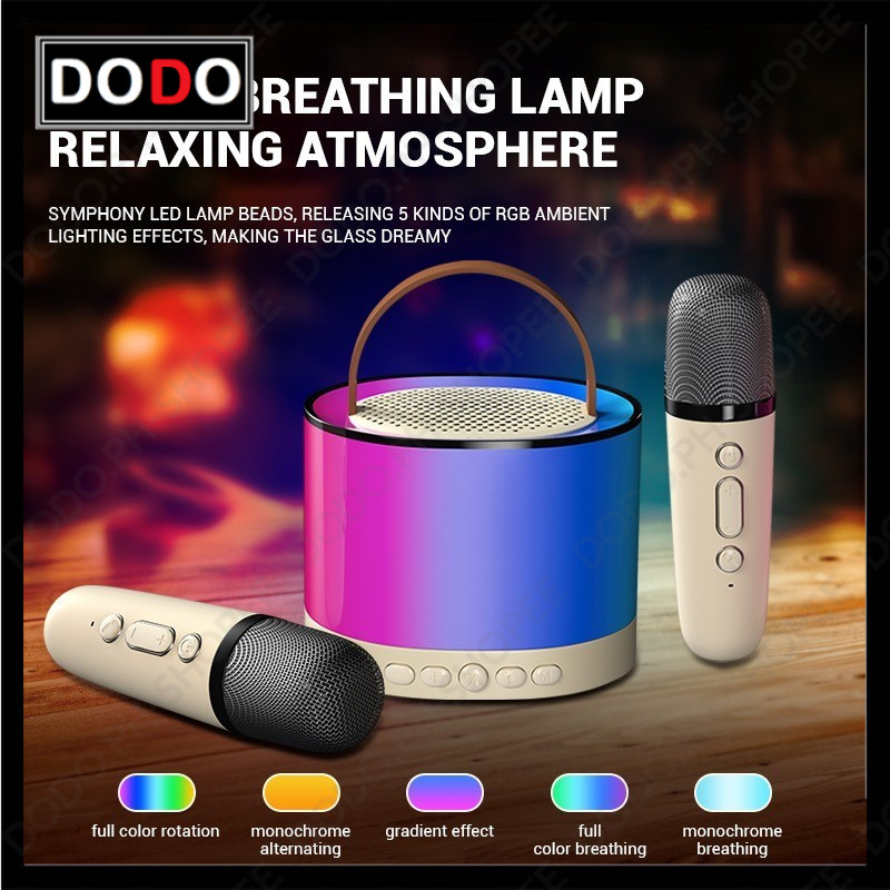 K52 K12 Dual Microphone Wireless Bluetooth Karaoke Speaker Stereo ...