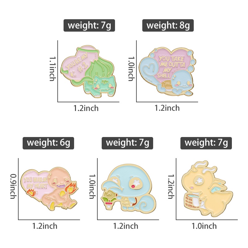 Cartoon Cute Elf Enamel Pin Brooches Kawaii Tortoise Dragon Brooch ...
