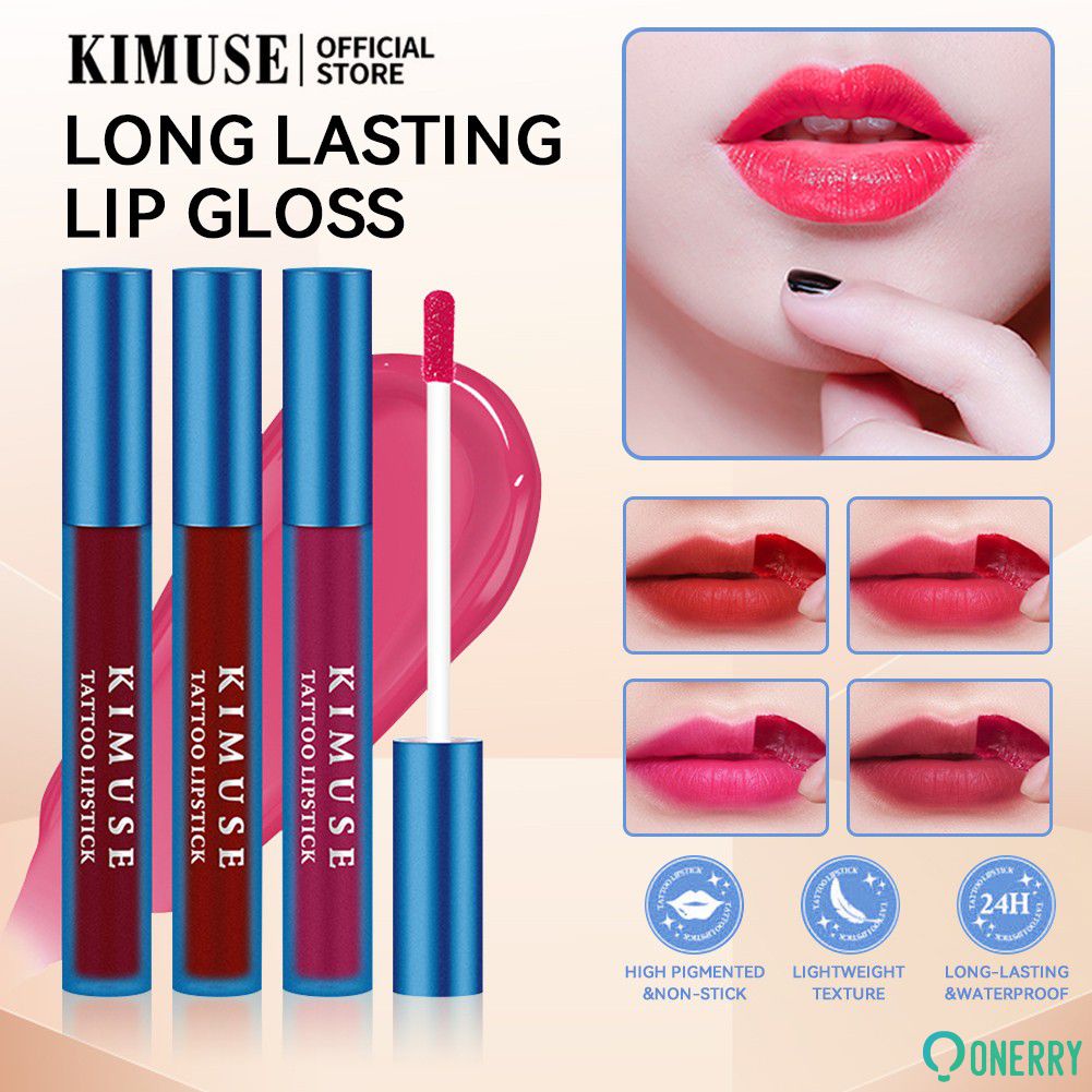 Hot! Kimuse Lip Tint Peel Off Lip Stain Tattoo Lipstick Longlasting And Waterproof Peel Off