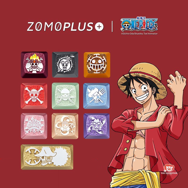 ZOMOPLUS+ One Piece Rotatable Metal Keycaps Luffy Zoro Sanji Chopper ...