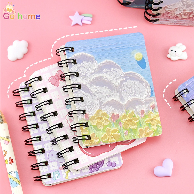 【Go_Home】A7 oil painting coil notepad 3D oil painting notebook flip ...