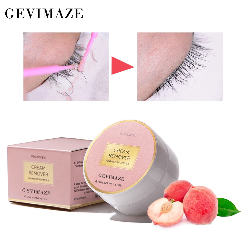 GEVIMAZEProfessional Eyelash Extension Glue Remover 15ML, fresh peach