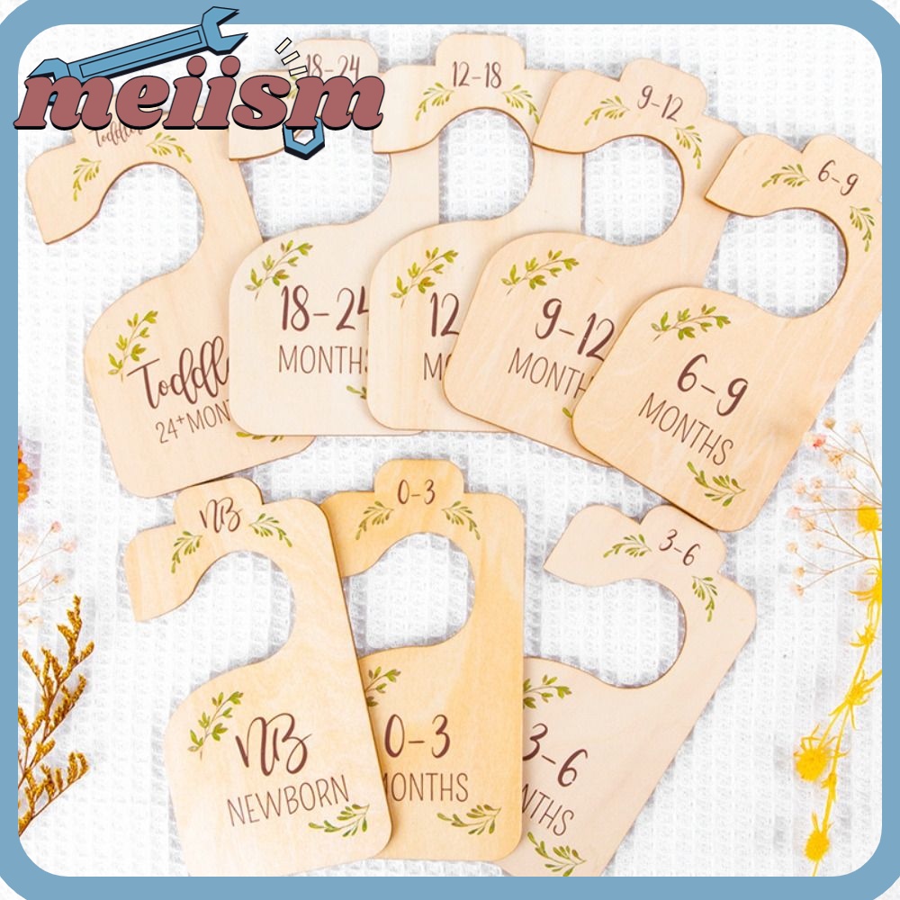 MEIISM Clothes Dividers, Wooden Durable Closet Dividers, Baby Wardrobe