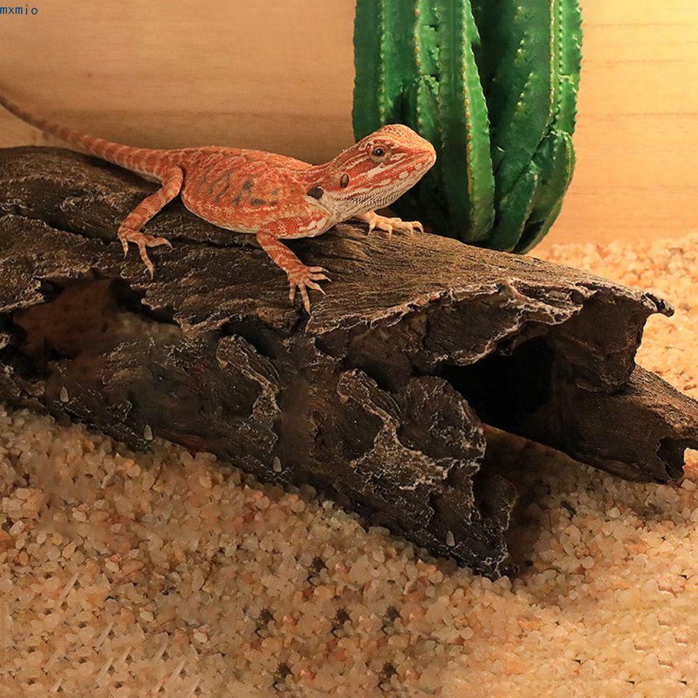 MXMIO Lizard Hideout Cave, Decorative Resin Turtle Climbing Platform