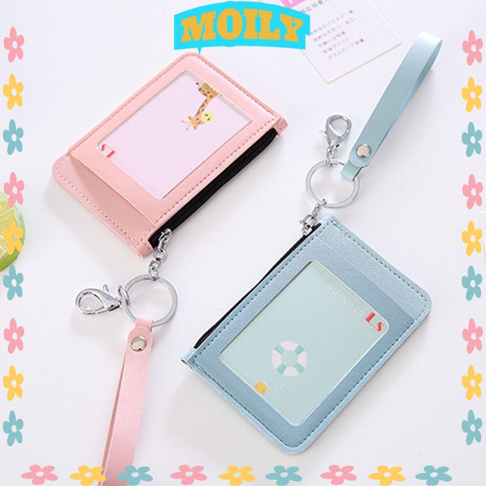 MOILYPH Card Badge Holder, PU Leather with Hand Rope Card Bag, High ...