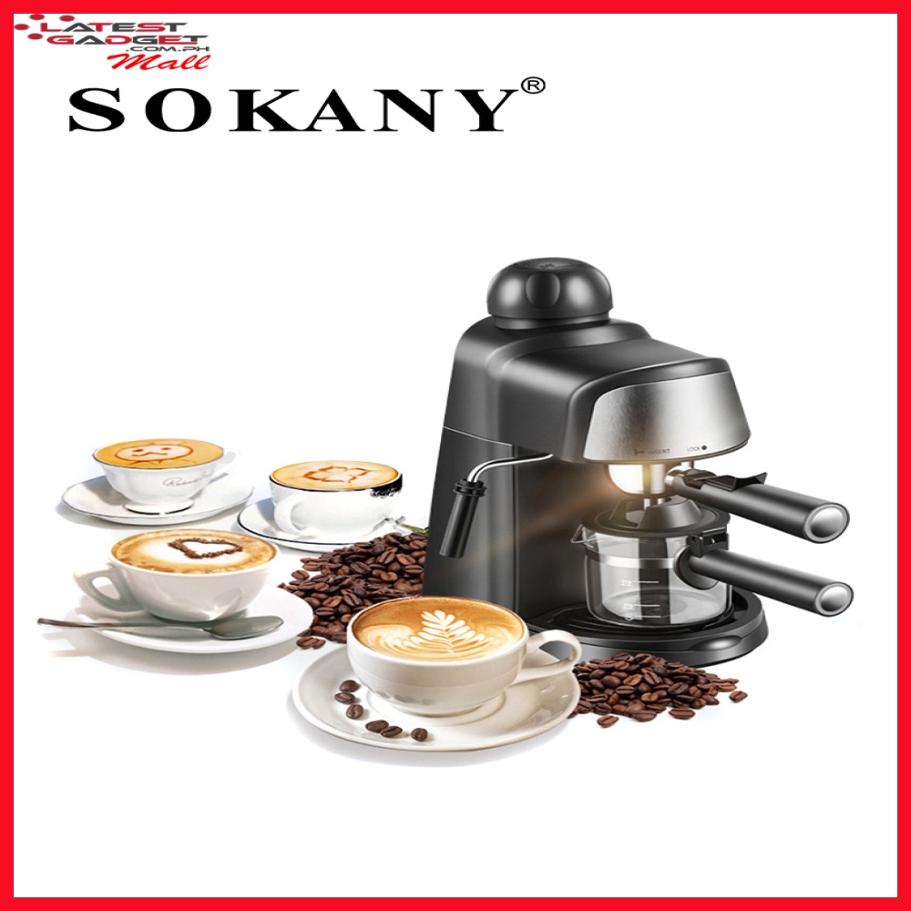 LatestGadget PH Sokany Espresso Coffee Maker With Steam And Froth Maker