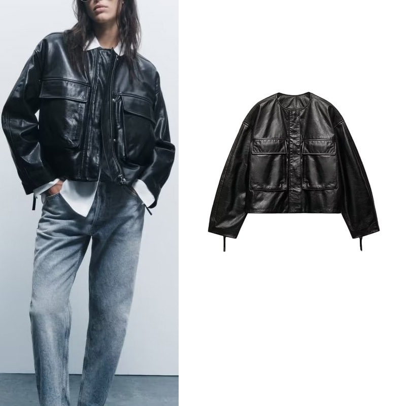 leather jacket ladies zara