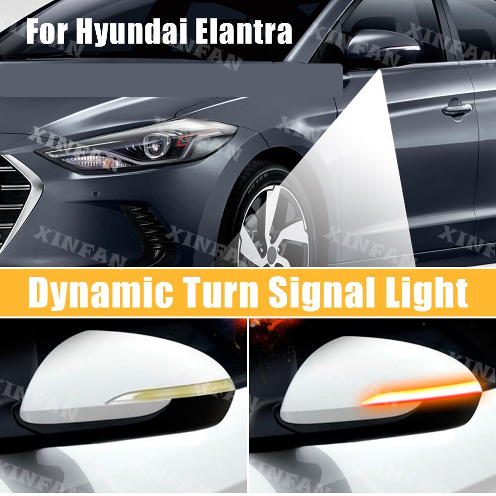 XINFAN Dynamic Blinker For Hyundai Elantra Avante MK6 AD 2016 2017 2018 ...