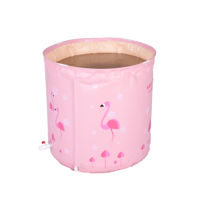 Household bath bucket inflatablefree folding full set bath bucket