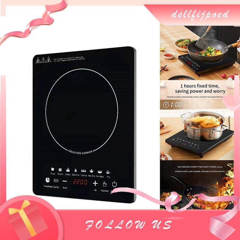 Dellfijpoed Portable Induction Cooktop 8Temp Touch Burner Cooker Countertop Burner Induction